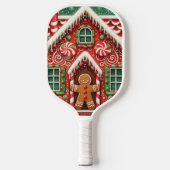 Schattigee, grillige peperkoek man & huis pickleball paddle (Voorkant)