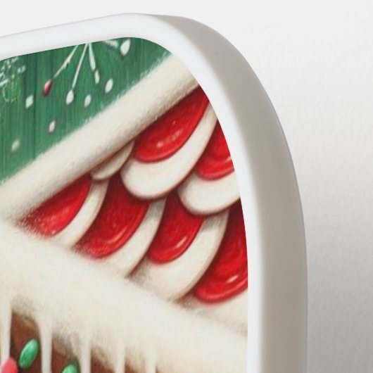 Schattigee, grillige peperkoek man & huis pickleball paddle (Links Detail)