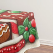 Schattigee, grillige peperkoek man & huis tafelkleed (Voorbeeld)