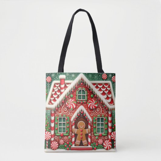 Schattigee, grillige peperkoek man & huis tote bag (Voorkant)