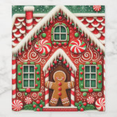 Schattigee, grillige peperkoek man & huis wijn etiket (Enkel label)