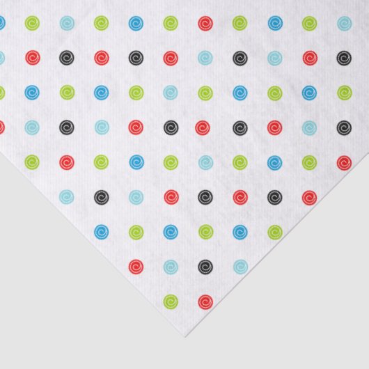 Schattigee grillige Polka Dot Pattern Christmas Tissuepapier (Detail)