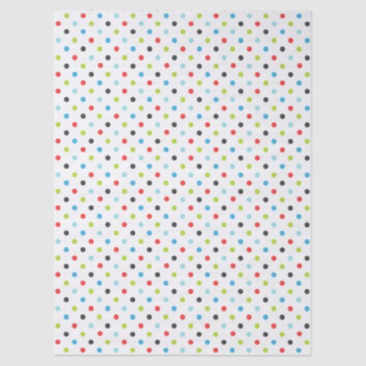 Schattigee grillige Polka Dot Pattern Christmas Tissuepapier (Voorkant)