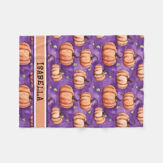 Schattigee grillige pompoen naam fleece deken (Voorkant (Horizontaal))