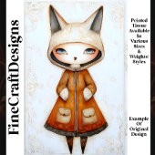 Schattigee grillige poppenvos geïnspireerde Togs M Tissuepapier