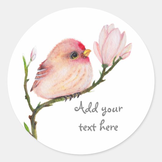 Schattigee grillige Redpoll Bird Sticker (Voorkant)