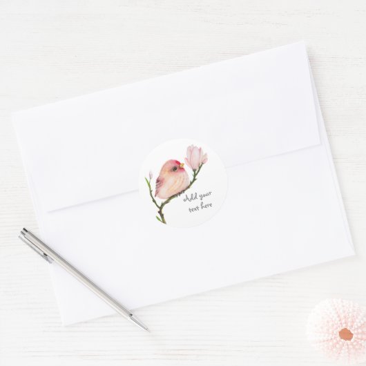 Schattigee grillige Redpoll Bird Sticker (Envelop)