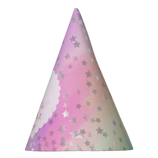 Schattigee grillige regenboog eenhoorn magische ve feesthoedjes (Rechts)