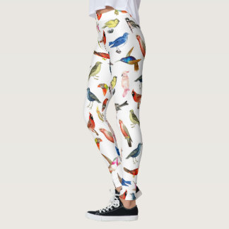 Schattigee grillige rode blauwe tropische kleurrij leggings