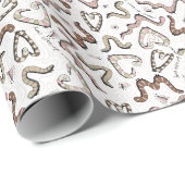 Schattigee & grillige roze hart worm-ing wensen Ba Cadeaupapier (Rol Hoek)