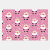 Schattigee grillige Roze Kerstman Kerstvakantie Inpakpapier Vel (Voorkant 2)