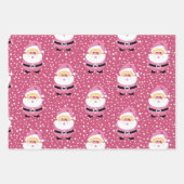 Schattigee grillige Roze Kerstman Kerstvakantie Inpakpapier Vel (Voorkant)