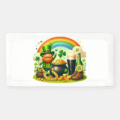 Schattigee, grillige Saint Patrick's Day Spandoek (Horizontaal)