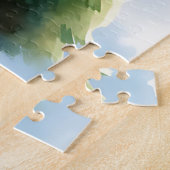 Schattigee grillige sneeuwman in de buitenwijken k legpuzzel (Zijkant)