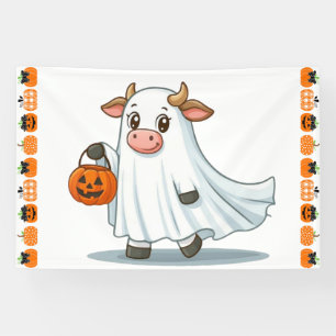 Schattigee, grillige, spook koe spandoek