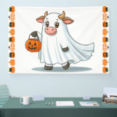 Schattigee, grillige, spook koe spandoek (Beurs)