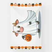 Schattigee, grillige, spook koe spandoek (Verticaal)