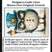 Schattigee grillige steampunk uil, blauwe AY3 deco Tissuepapier