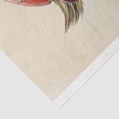 Schattigee grillige steampunk uil, rode AY4 decoup Tissuepapier (Detail)