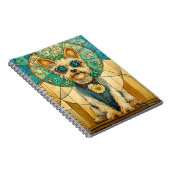 Schattigee grillige steampunk Yorkie Dog Y7 Novelt Notitieboek (Rechterzijde)