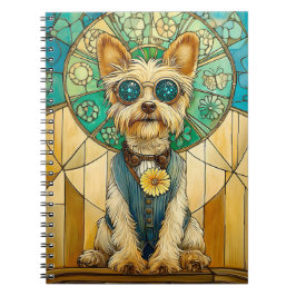 Schattigee grillige steampunk Yorkie Dog Y7 Novelt Notitieboek