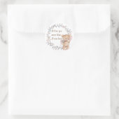 Schattigee grillige teddybeer ronde sticker (Tas)