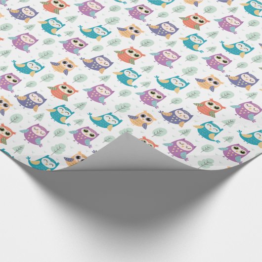 ** Schattigee grillige uilenbomen Cadeaupapier (Hoek)
