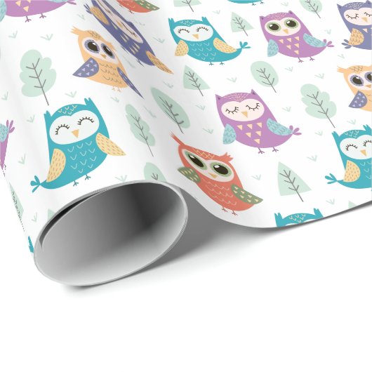 ** Schattigee grillige uilenbomen Cadeaupapier (Rol Hoek)