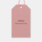 Schattigee grillige vakantie cookie patroon kerst cadeaulabel (Achterkant)
