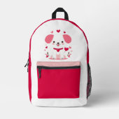 Schattigee grillige valentijns puppy bedrukte rugzak (Voorkant)