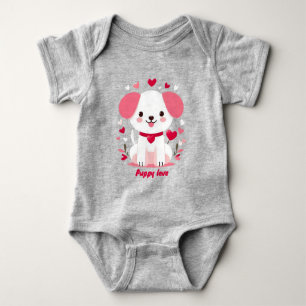Schattigee grillige valentijns puppy romper