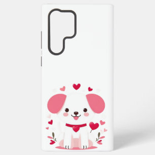 Schattigee grillige valentijns puppy samsung galaxy hoesje