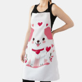 Schattigee grillige valentijns puppy schort (Insitu)