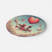 Schattigee grillige Valentijnsdag hartvlak Papieren Bordje (Gekanteld)