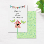 Schattigee grillige vogels bruiloft gunst Labels Visitekaartjes (Bureau)