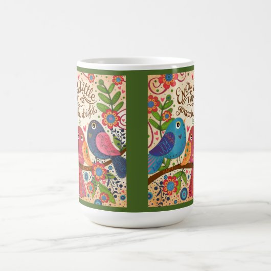 Schattigee grillige vogels inspirerende offerte ab koffiemok (Center)