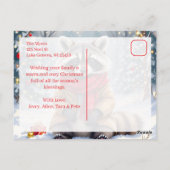 Schattigee grillige wasbeer gepersonaliseerde kers briefkaart (Achterkant)