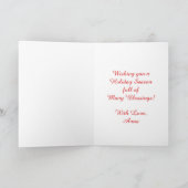 Schattigee grillige wasbeer gepersonaliseerde kers kaart (Binnen)