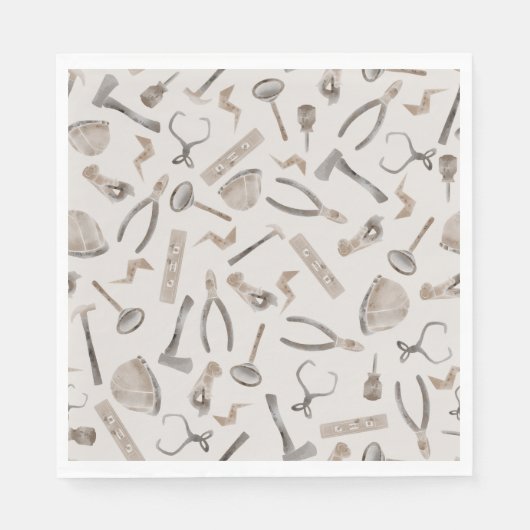 Schattigee grillige Waterverf constructie gereedsc Servet (Voorkant)