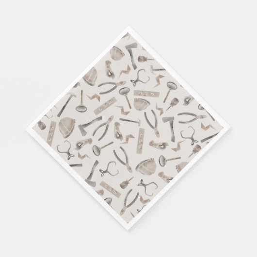 Schattigee grillige Waterverf constructie gereedsc Servet (Hoek)