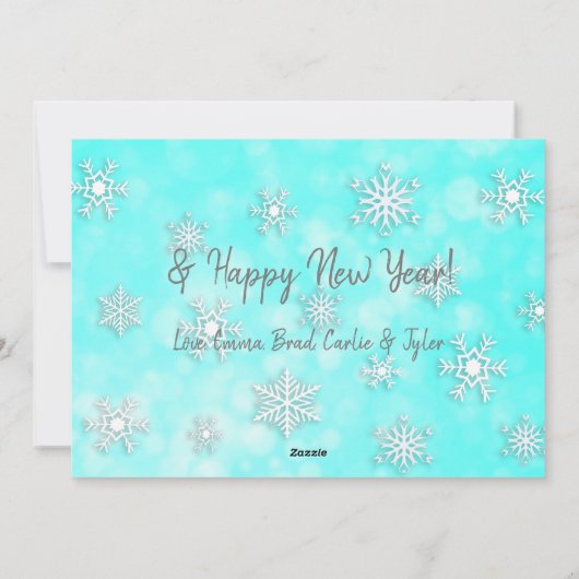 Schattigee grillige Waterverf kerst uilen Feestdagenkaart (Achterkant)