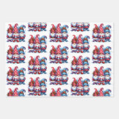 Schattigee grillige Waterverf vakantie kabouters Inpakpapier Vel (Voorkant)