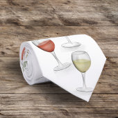 Schattigee grillige wijn Waterverf cocktail Drinke Stropdas