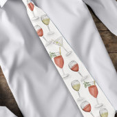 Schattigee grillige wijn Waterverf cocktail Drinke Stropdas