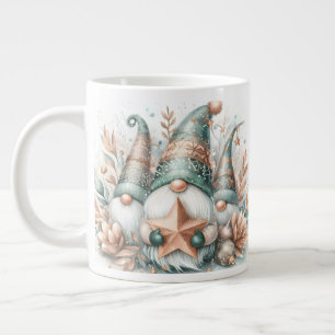 Schattigee grillige winterkabouter Waterverf print Grote Koffiekop