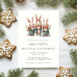 Schattigee grillige Woodland Carolers Holiday Part Kaart