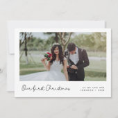 Schattigee grilligheid Onze eerste kerstfoto Kaart (Voorkant)