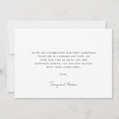 Schattigee grilligheid Onze eerste kerstfoto Kaart (Achterkant)