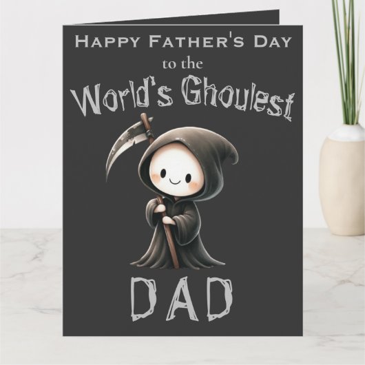 Schattigee Grim Reaper 3 Fotocollage Vaderdag Kaar Kaart (Voorkant)