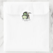 Schattigee Grim Reaper Frog - Twas de koolhydraten Ronde Sticker (Tas)
